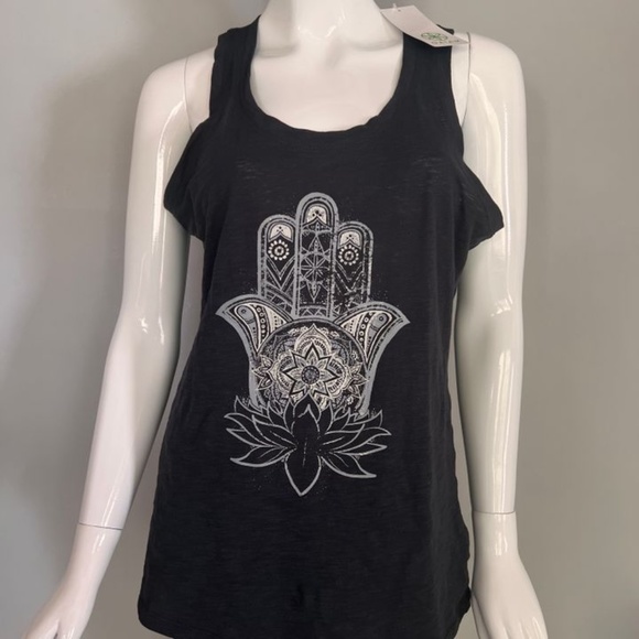 Gaiam Women's Tank Top | Black | Mudra | Boho I Medium - Large - Picture 7 of 11